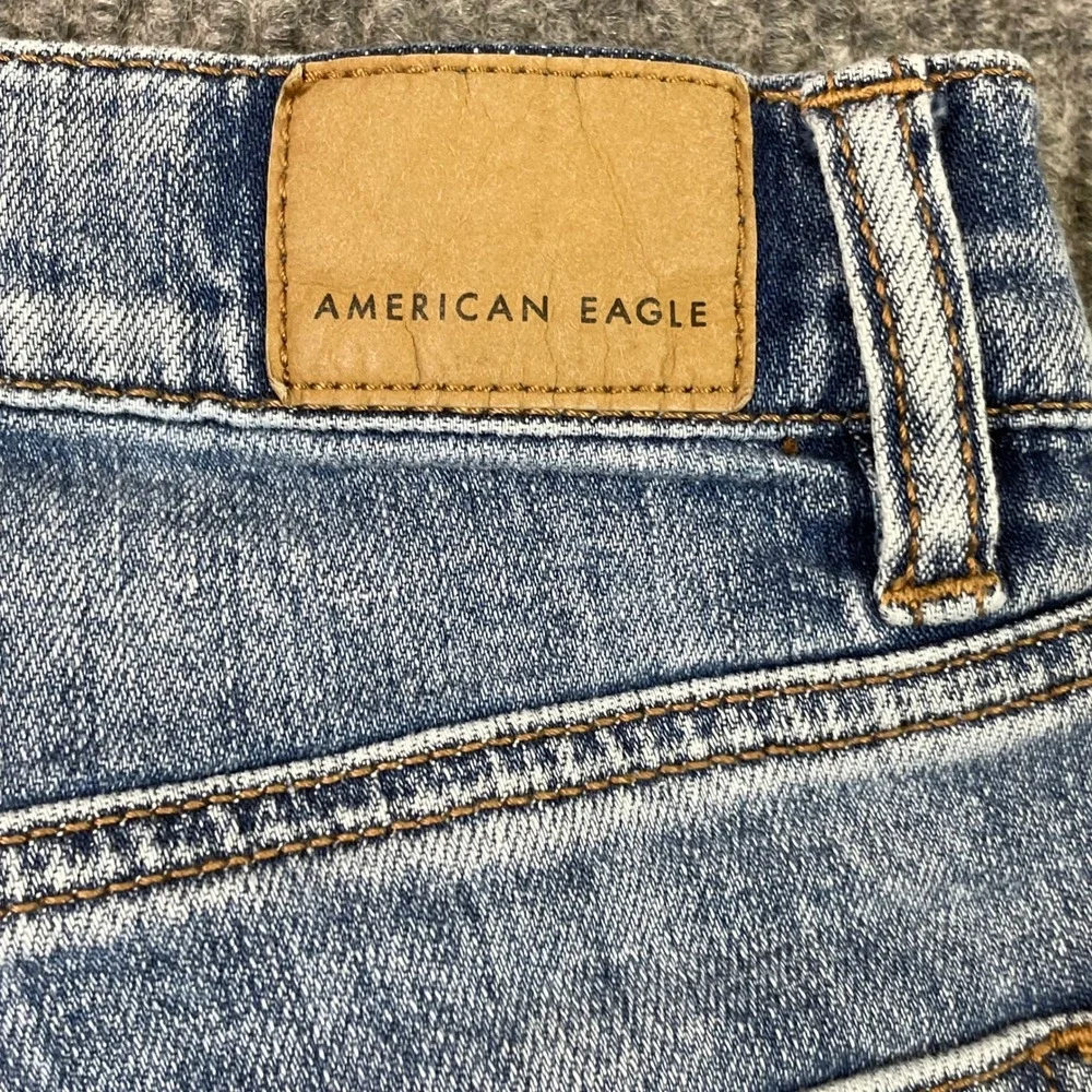 American Eagle Denim Shorts Lot Women 6 Blue Baggy Bermuda Distressed Cutoff 2pk